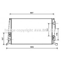 DAA2005 AVA QUALITY COOLING Радіатор охолодження двигуна