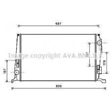DAA2005 AVA QUALITY COOLING Радіатор охолодження двигуна