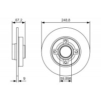 0 986 479 S42 BOSCH Гальмівний диск
