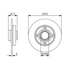 0 986 479 S42 BOSCH Гальмівний диск