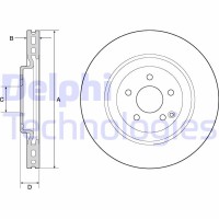 BG9144C DELPHI Гальмівний диск