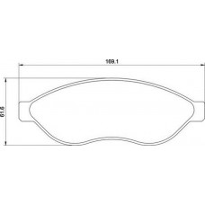 363710201657 MAGNETI MARELLI Комплект гальмівних колодок дисковий гальм