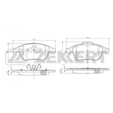 BS-2163 ZEKKERT КомплеК т гальмівних колодок, дискове гальмо