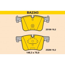 BA2343 BARUM КомплеК т гальмівних колодок, дискове гальмо