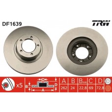 DF1639 TRW Гальмівний диск