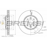 CD8350V BREMSI Гальмівний диск