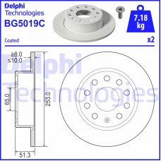 BG5019C DELPHI Гальмівний диск