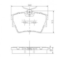 J3611047 NIPPARTS Комплект гальмівних колодок дисковий гальм