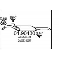 01.90430 MTS Глушник вихлопних газів кінцевий