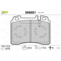 598601 VALEO Комплект гальмівних колодок дисковий гальм