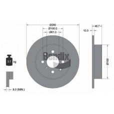 BDS1776 BENDIX Braking Гальмівний диск