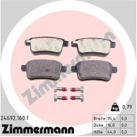 24692.160.1 ZIMMERMANN Комплект гальмівних колодок дисковий гальм
