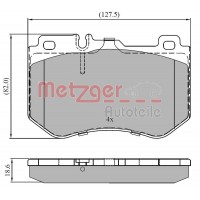1170852 METZGER Комплект гальмівних колодок дисковий гальм