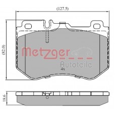 1170852 METZGER Комплект гальмівних колодок дисковий гальм