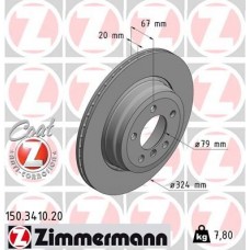 150.3410.20 ZIMMERMANN Гальмівний диск