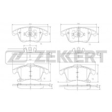 BS-1363 ZEKKERT Комплект гальмівних колодок дисковий гальм