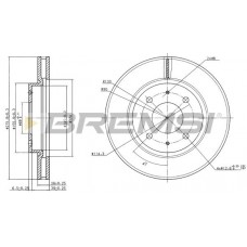 CD7845V BREMSI Гальмівний диск