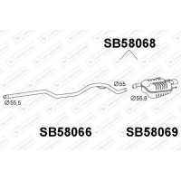 SB58068 VENEPORTE Глушник вихлопних газів кінцевий