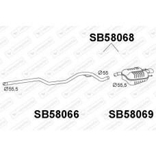 SB58068 VENEPORTE Глушник вихлопних газів кінцевий