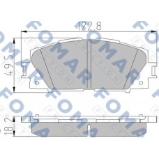 FO 838681 FOMAR Friction Комплект гальмівних колодок дисковий гальм