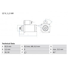 0 986 017 940 BOSCH Стартер