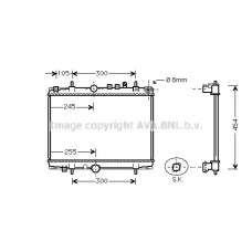 PEA2208 AVA QUALITY COOLING Радіатор охолодження двигуна