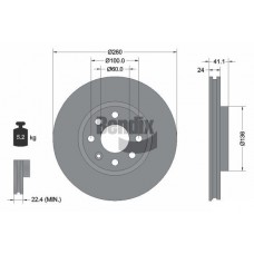 BDS1113 BENDIX Braking Гальмівний диск