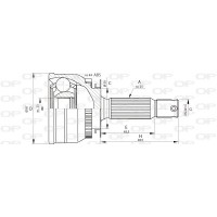CVJ5691.10 OPEN PARTS Шарнирный комплект, Привідний вал