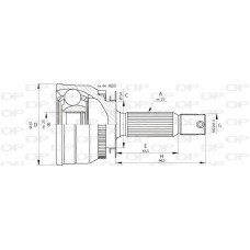 CVJ5691.10 OPEN PARTS Шарнирный комплект, Привідний вал