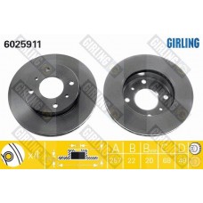 6025911 GIRLING Гальмівний диск