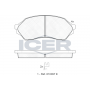 181309 ICER Комплект гальмівних колодок дисковий гальм