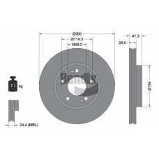 BDS1114 BENDIX Braking Гальмівний диск