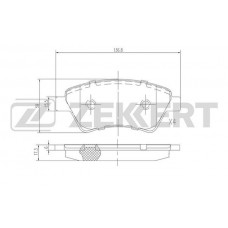 BS-2826 ZEKKERT Комплект гальмівних колодок дисковий гальм