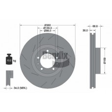 BDS2195RHC BENDIX Braking Гальмівний диск