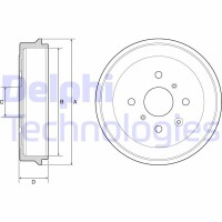 BF506 DELPHI Гальмівний барабан