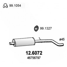 12.6072 ASSO Середній глушник вихлопних газів
