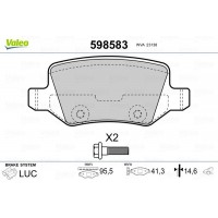 598583 VALEO Комплект гальмівних колодок дисковий гальм