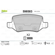 598583 VALEO Комплект гальмівних колодок дисковий гальм