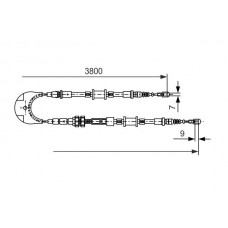 1 987 477 731 BOSCH Тросик, cтояночный тормоз