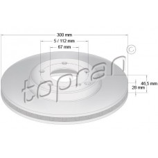 400 855 TOPRAN Гальмівний диск