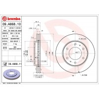 09.A868.11 BREMBO Гальмівний диск