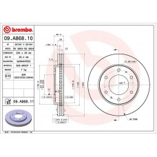 09.A868.11 BREMBO Гальмівний диск