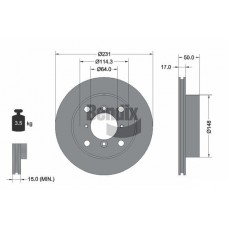 BDS1688 BENDIX Braking Гальмівний диск