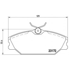 P 68 027 BREMBO Комплект гальмівних колодок дисковий гальм