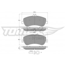 TX 16-70 TOMEX Brakes Комплект гальмівних колодок дисковий гальм