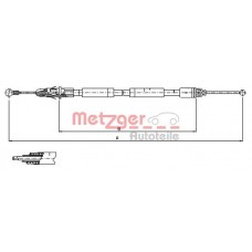 11.6804 METZGER Тросик, cтояночный тормоз