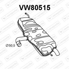 VW80515 VENEPORTE Глушник вихлопних газів кінцевий
