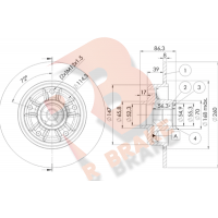 78RBD14023 R BRAKE Гальмівний диск