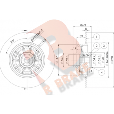 78RBD14023 R BRAKE Гальмівний диск
