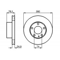 0 986 478 049 BOSCH Гальмівний диск